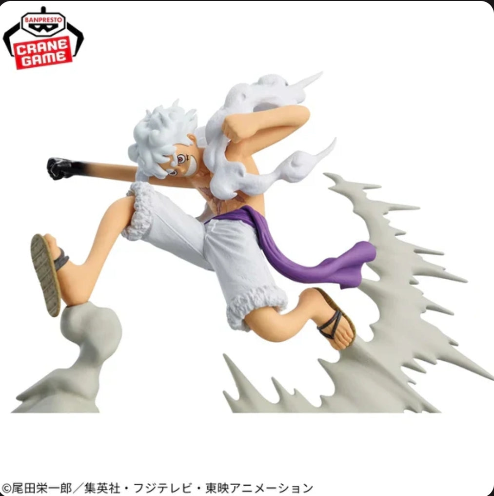 COPPIA FIGURE Monkey D. Luffy Gear 5 VS Rob Lucci One Piece Scenic View