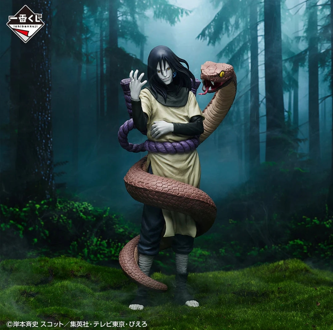 ICHIBAN KUJI NARUTO SHIPPUDEN - LEGENDARY THREE NINJAS - PREMIO B - OROCHIMARU MASTERLISE TESTE INTERCAMBIABILI