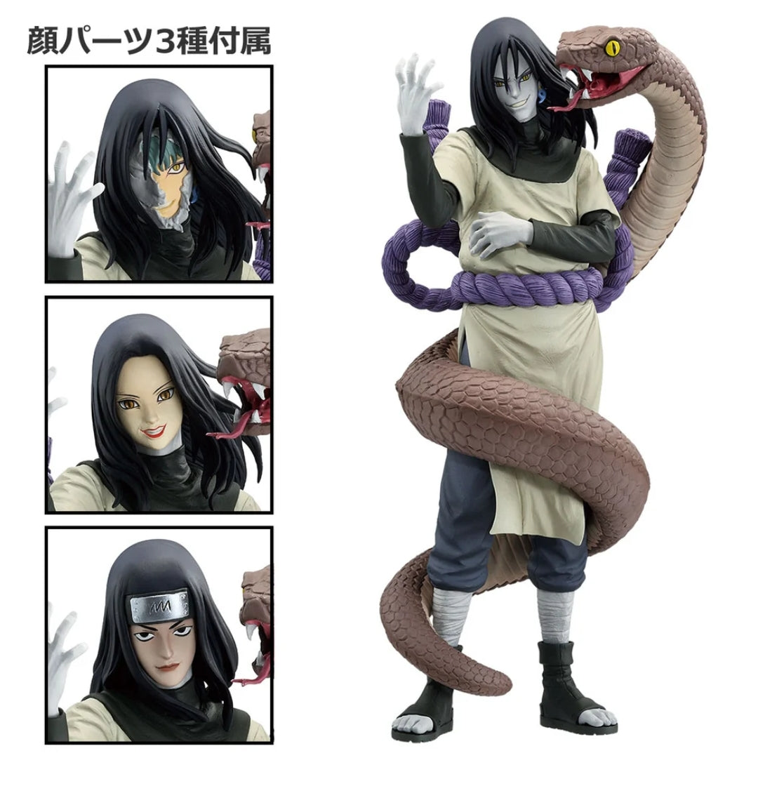 ICHIBAN KUJI NARUTO SHIPPUDEN - LEGENDARY THREE NINJAS - PREMIO B - OROCHIMARU MASTERLISE TESTE INTERCAMBIABILI
