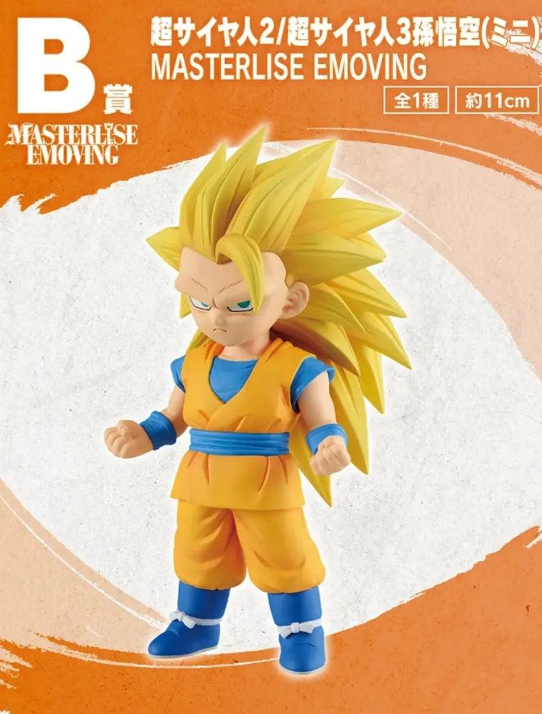 ICHIBAN KUJI DRAGON BALL DAIMA 2 - PREMIO B -SUPER SAIYAN 2 AND SUPER SAIYAN 3 SON GOKU MINI MASTERLISE EMOVING