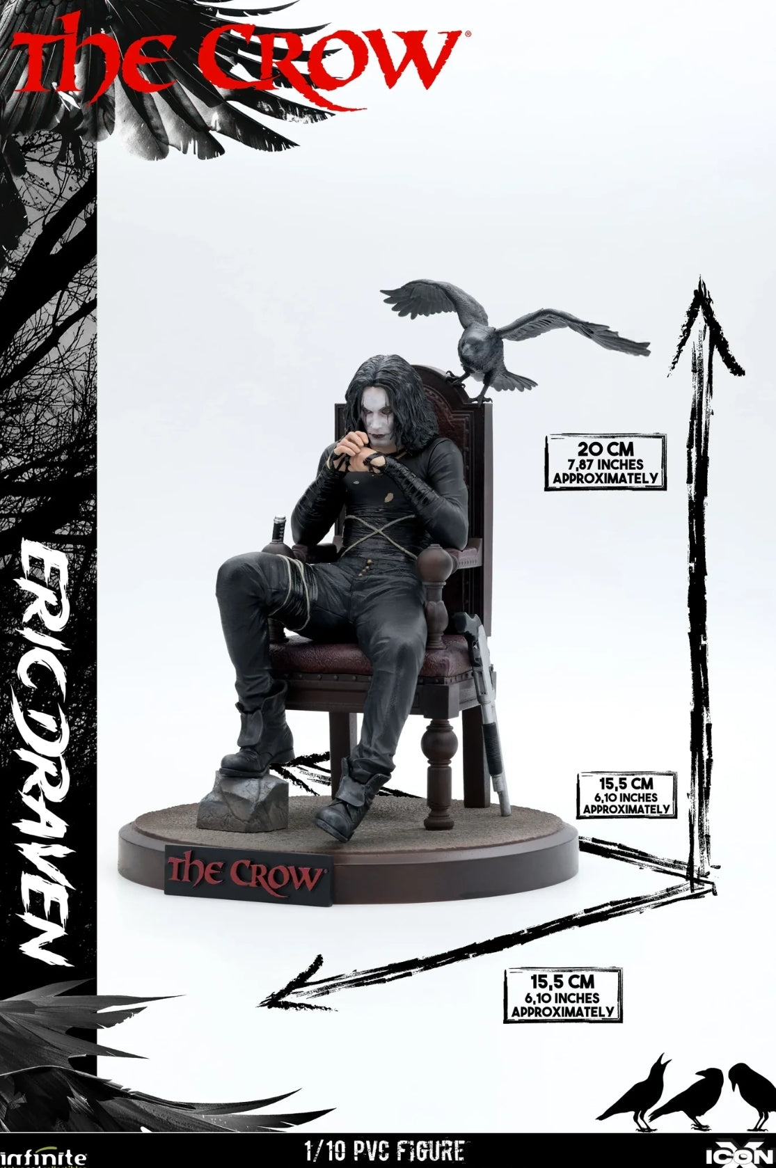 The Crow Eric Draven Icon X 1/10 Pvc Figure