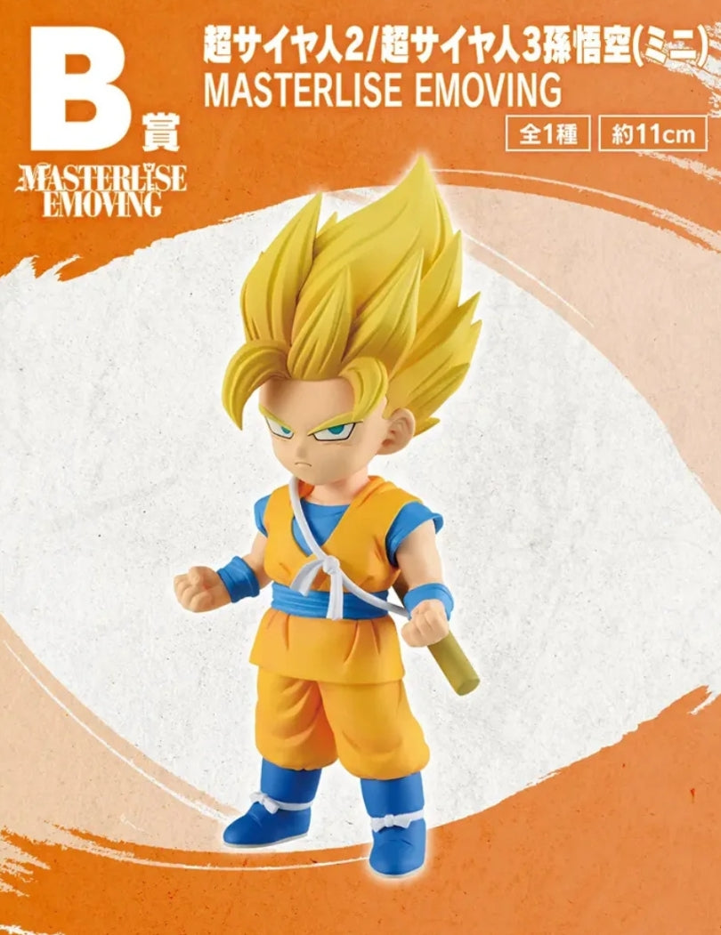 ICHIBAN KUJI DRAGON BALL DAIMA 2 - PREMIO B -SUPER SAIYAN 2 AND SUPER SAIYAN 3 SON GOKU MINI MASTERLISE EMOVING