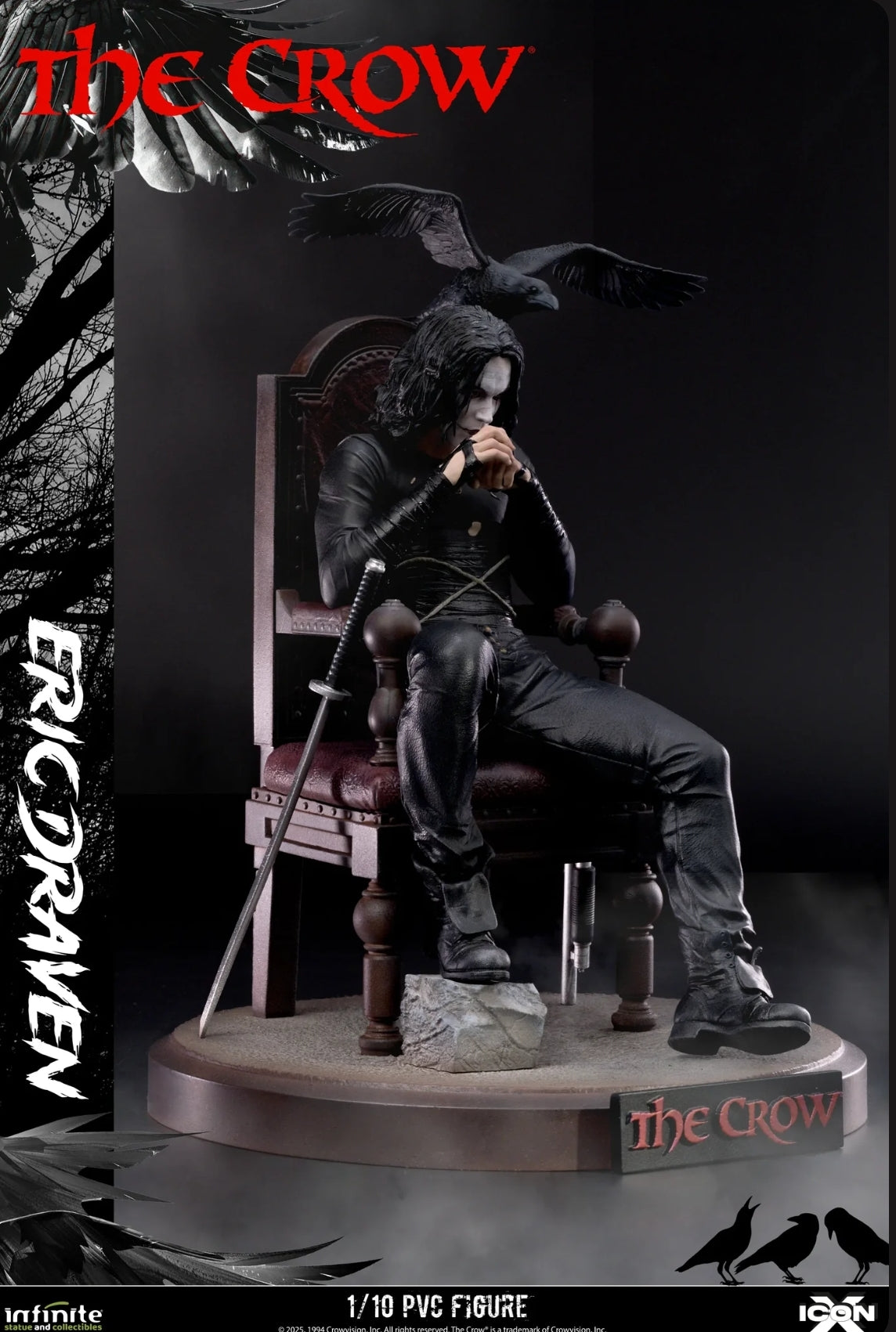 The Crow Eric Draven Icon X 1/10 Pvc Figure