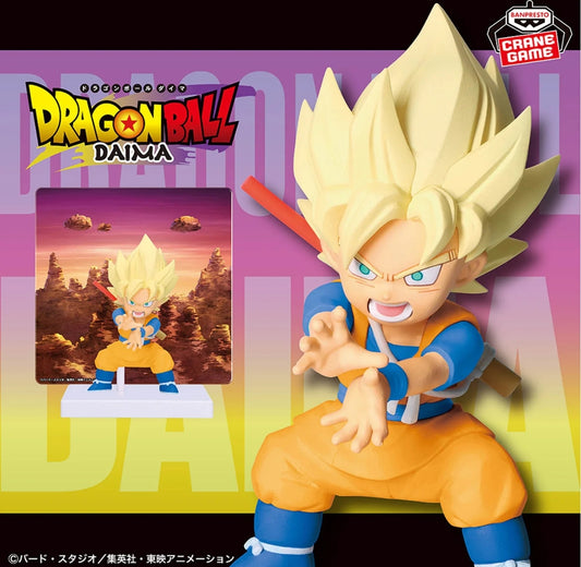 DRAGON BALL DAIMA - Super Saiyan Son Goku (mini) figure with panel