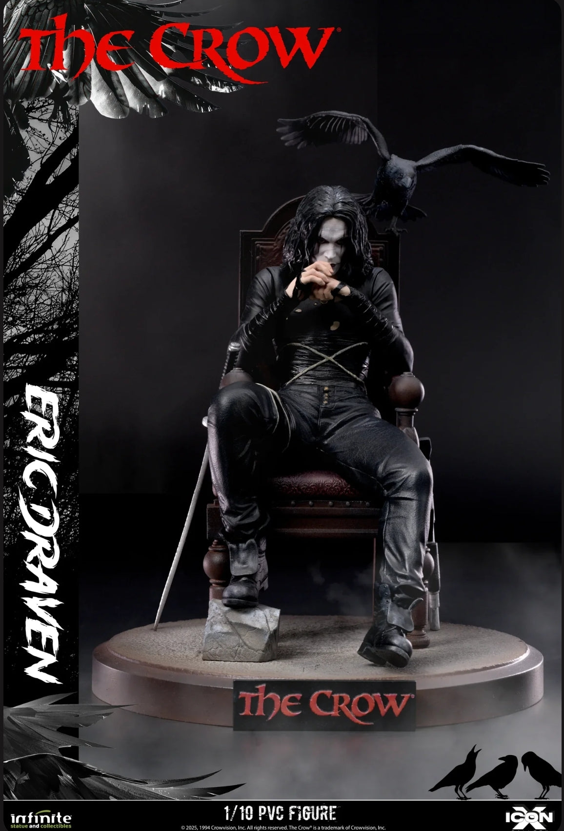 The Crow Eric Draven Icon X 1/10 Pvc Figure