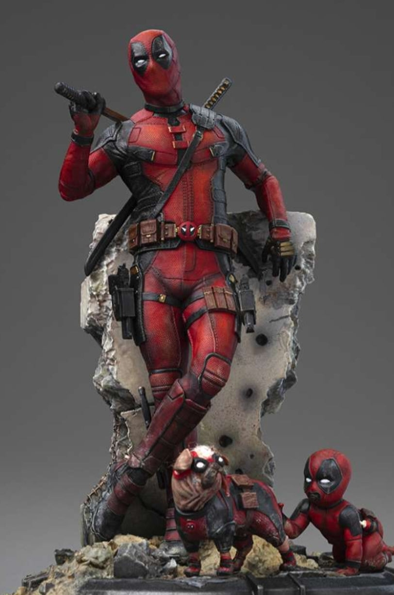 Deadpool & wolverine deadpool 1/10 statue